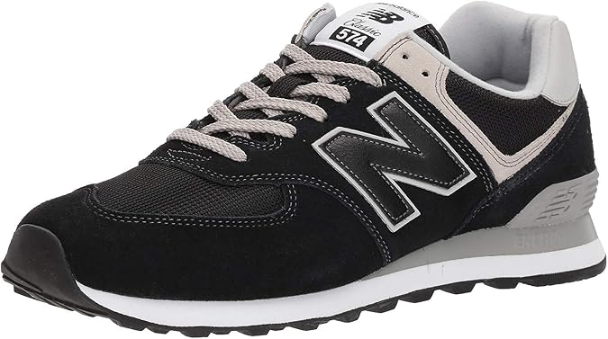 New Balance Men's 574v2-Core Trainers' Sneaker, Black (Black EGK), 4 UK