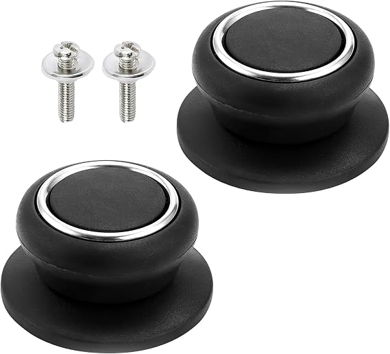 Pot Lid Replacement Knob, Universal Pan Lid Holding Handle, Replacement Knobs for Cookware, Heat-Resistant Bakelite and Stainless Steel Handles,Suitable for Various Lids, 2 Set