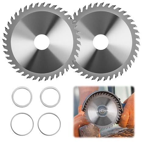 2PCS 115mm Angle Grinder Wood Blade, 4.5" 40 Teeth Circular Saw Blade