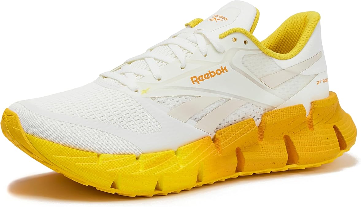 Reebok Men's Floatzig Running Shoes Sneakers, Chalk/Sand/Golden Haze, 9 UK