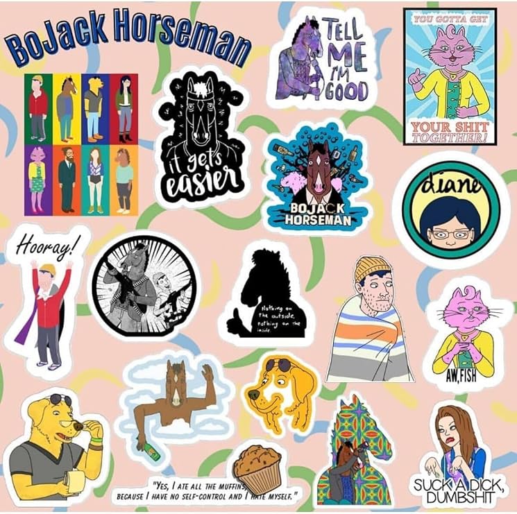 Bojack Horseman Sticker Seti | Laptop Notebook Telefon Etiket Journal