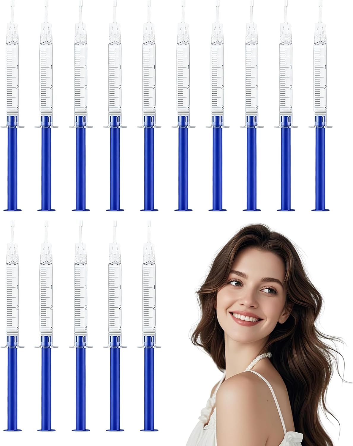 15 PCS Teeth Whitening Gel, Teeth Bleaching Gel Syringes, 3ML Teeth Whitener Gels Refills