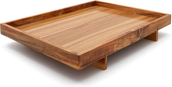 Bredemeijer Wazuka Serving Tray, Acacia Wooden Tray, 40 x 30 cm, Brown
