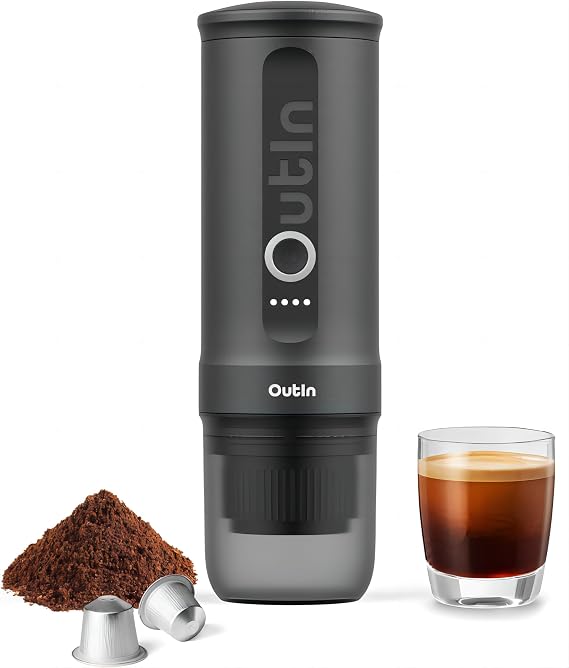 OutIn Nano Portable Electric Espresso Machine, Travel Coffee Maker