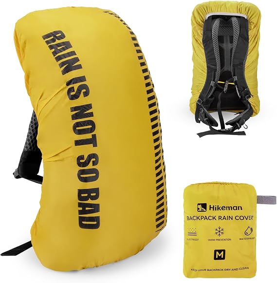 HIKEMAN Waterproof Backpack Rain Cover, Upgraded Anti-Slip Plastic Buckle Straps with Rubber Band, Ultralight Compact Portable for Hiking Camping Traveling