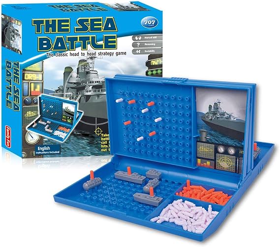 Sea Battle Battleship Board Game, Traditional Strategy Board Game, Safe and Interesting Table Game Toy, Battle Board Game Play, Classic Exciting Navy Strategy Game New