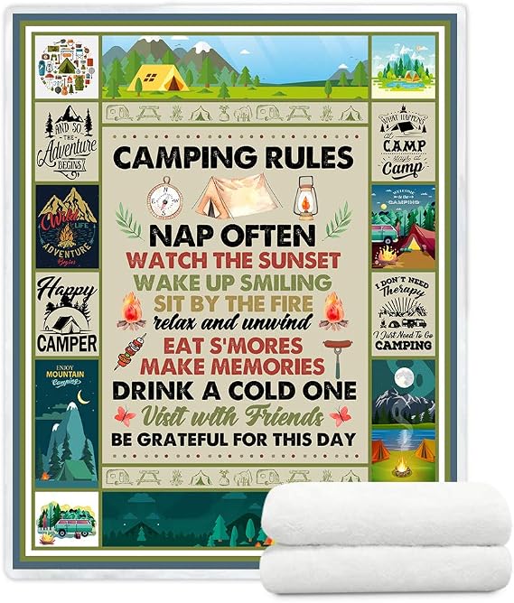 YunTu Camping Theme Blanket