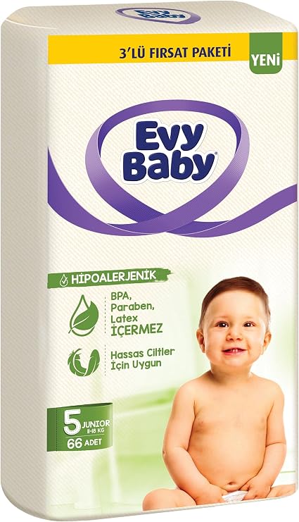 Evy Baby Bezi Junior 3'lü Fırsat 66 Adet