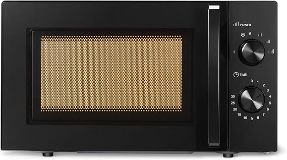 Amazon Basics Microwave Oven Without Grill with 6 Power Levels and Defrost, 700W, 20L, Black