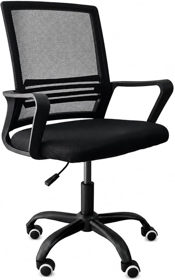 COZYBRITE Office Desk Chair Ergonomic with Back Lumbar Support Height Adjustable Padded Armrest Computer Swivel Mesh Chairs for Home Office