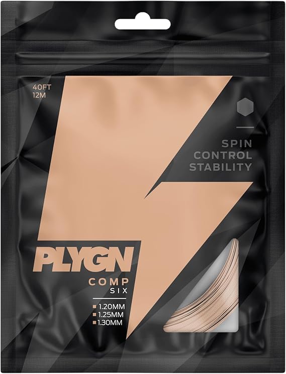 COMP Six Tennis String / Control & Tension Stability/Co Polyester/Hexagonal