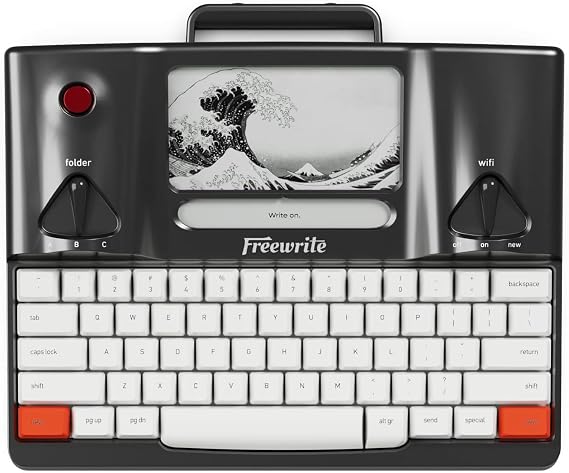 Astrohaus Freewrite Smart Typewriter 3rd Gen, Distraction-Free writing tool with Frontlit E Ink Display, Mechanical Keyboard, and Wi-Fi Cloud Syncing