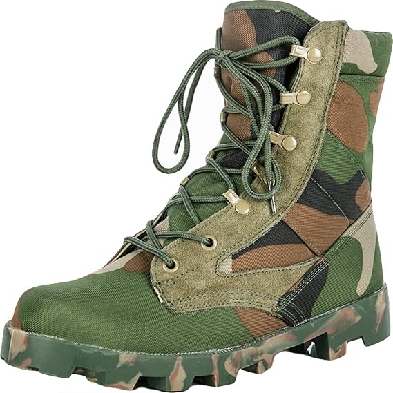 Men's Ultralight Breathable Military Boots Outdoor Desert Tactical Booties Combat Boots Army Patrol Boot Security Police Shoes,Green-43