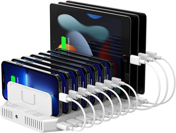 Unitek 60W Mobile Phone Charging Station Multiple 10 Ports for Multiple