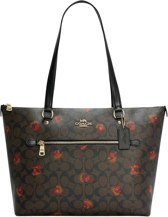Coach Women's Gallery Tote, Gold Brown Black Multi, S