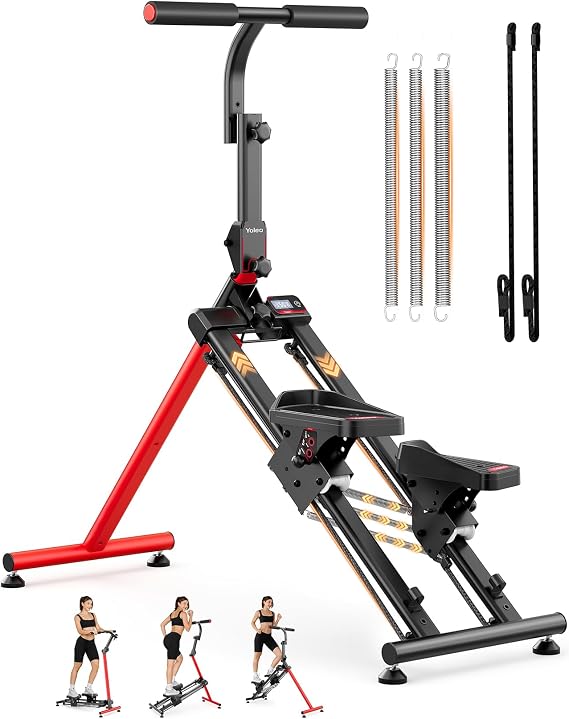 YOLEO Adjustable Resistance Stair Stepper, 3-Mode Folding Stairmaster,660LB
