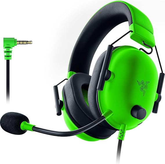 Razer BlackShark V2 X Gaming Headset: 7.1 Surround Sound - 50mm Drivers - Memory Foam Cushion - for PC, PS4, PS5, Switch, Xbox One - 3.5mm Audio Jack - Green