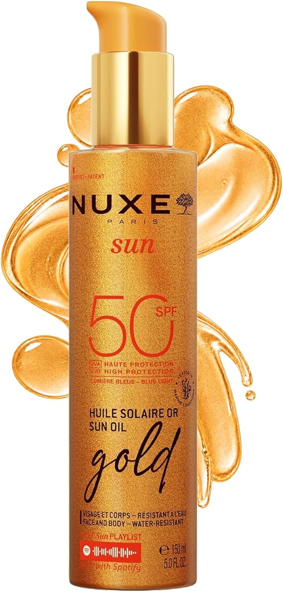 Nuxe Sun Gold Altın Işıltılı Yüz ve Vücut Yağı SPF50 150 ml
