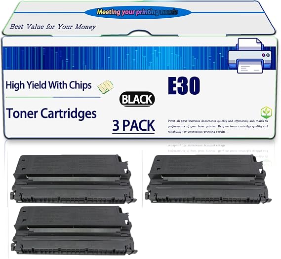 Compatible for Canon E30 Toner Cartridges FC 280 FC 280 Series FC 288 FC 290 FC 290 Series FC 298 FC 300 FC 310 Printers, High Yield 4000 Pages, with Chip (3 Pack Black)