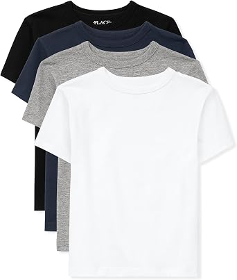 The Children's Place Boy's Boys Basic Layering Tee 4-Pack Polo Shirt