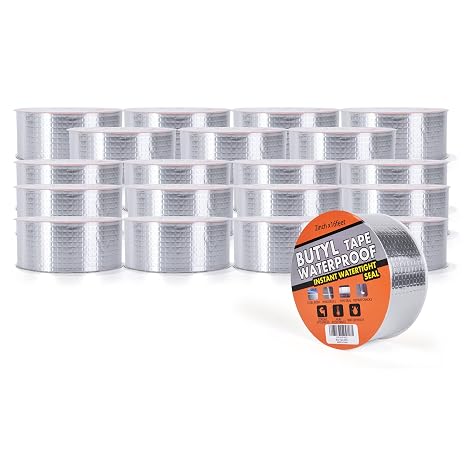 TAPEBEAR Butyl Tape for Roof and Leak Repair, Waterproof Sealing Tape Silver