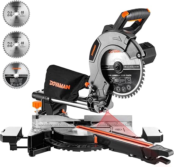 DOVAMAN Telescopic Mitre Machine, Disc Ø255 mm, Multimaterial, 2 Speeds