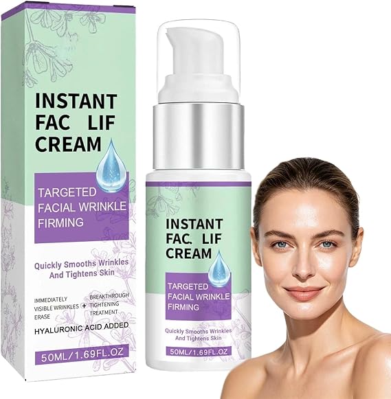 Wrinkle Filler Cream for Deep Wrinkles, Instant Face Lift & Tightening, Anti-Aging Moisturizer with Hydrating Formula for Face and Neck