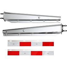TBOZZ Chrome Spring Loaded Bolt Center Tapered Style Straight MUD flap Hanger 2 1/2" Bolt Pattern-Pair