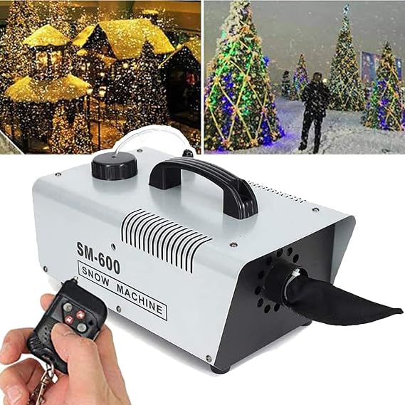 Snowflake Maker, Large Remote Control Snow Machine, Fake Falling Snowflakes Effect, Snow Machine Indoor Outdoor, for Stage Effect, Wedding, Party, Scene,600W