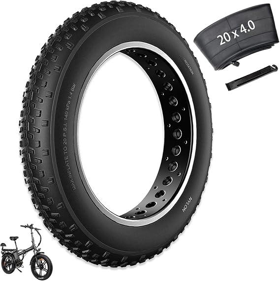20x4 ファットバイクタイヤ交換キット 20x4.0インチ 電動自転車 スノーマウンテン Eバイクタイヤ 折りたたみ自転車 ファットタイヤチューブ タイヤレバー ワイドマウンテンスノーバイクタイヤ