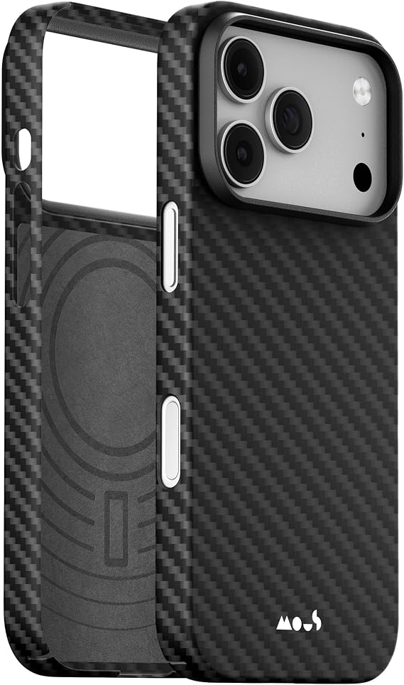iPhone 18 Pro Max用マウス、超薄型アラミドファイバーブラック