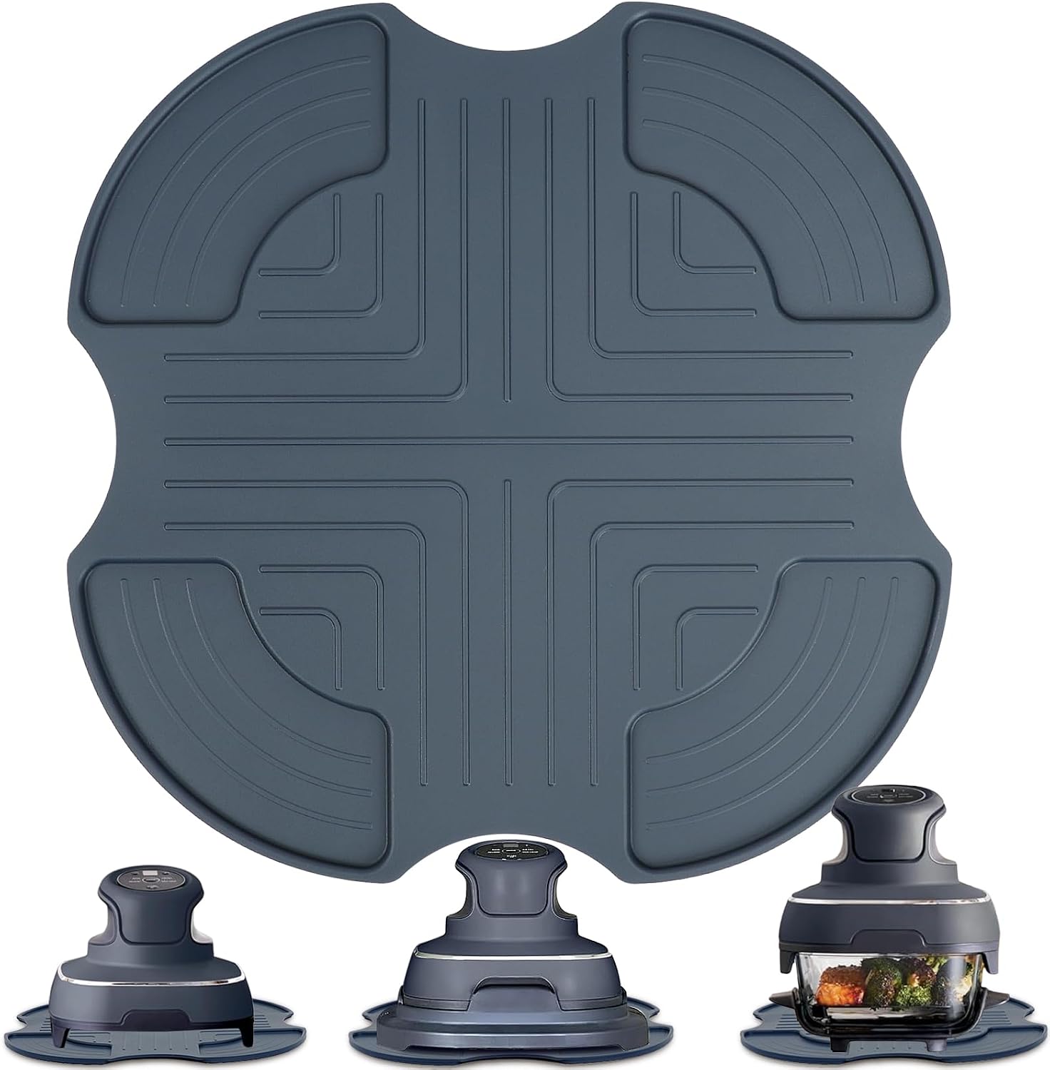 YQL Silicone Trivet for Ninja Crispi FN101UK, Reusable Ninja Crispi Accessories, Silicone Heat Resistant Mat for Kitchen Worktops, Non-Slip Hot Pad, Durable Trivets for Crispy FN101UK & Hot Pans