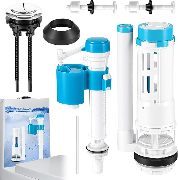 Toilet Flush System Replacement Kit,Adjustable Height,Efficient Water Save