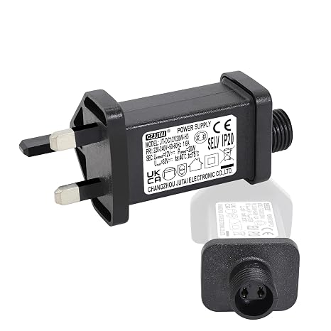 CubePlug 12V 20W Transformer for CZJUTAI JT-DC12V20W /18W /9W /6W /4.5W /3.6W for Christmas Tree Lights [U3T8]