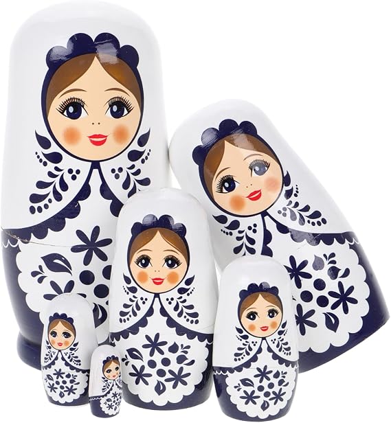 ifundom 1 x Russian Nesting Doll Handmade Nesting Dolls Matryoshka Russian Matryoshka Wooden Nesting Doll