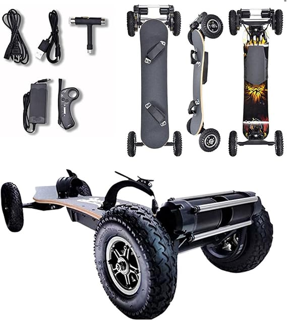 Electric Skateboard with Remote, Dual Motor, High Speed and Long Range, Adult Longboard for Outdoor Recreation