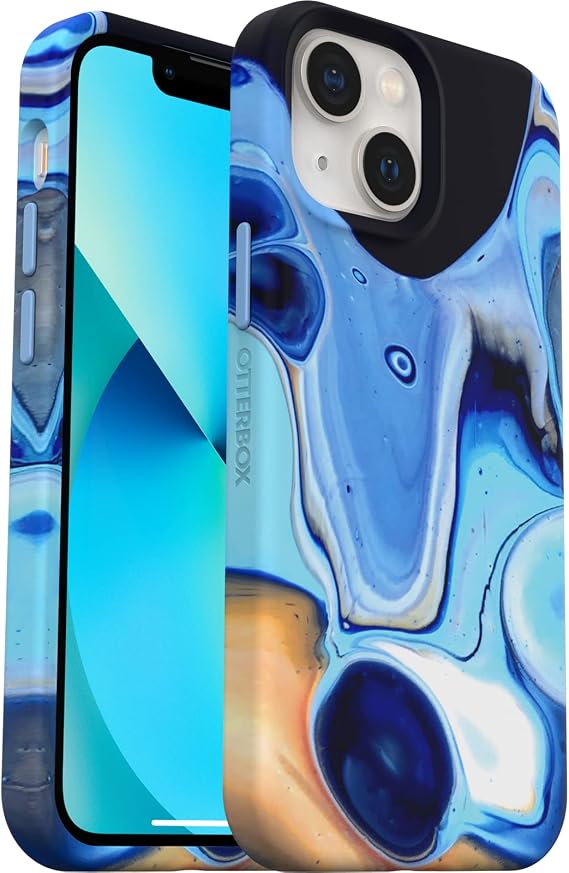 Otterbox - Ultra Slim iPhone 13 Mini Case Only - Made for Apple MagSafe, Artistic Protective Phone Case Soft Touch Material Comfortable Blue 77-84170