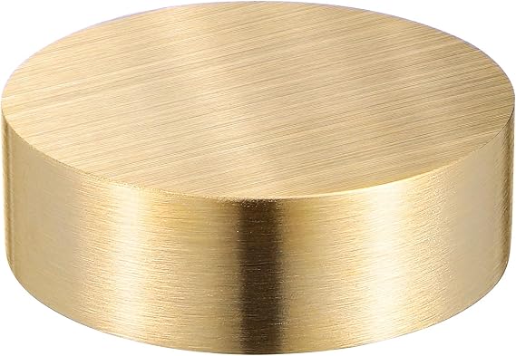 SHINEOFI Brass Calligraphy Paperweight Round Metal Ruler Paperweight for Writing Painting and Lettering Mini Desk Accessory for Office Home Birthday and Wedding Tables