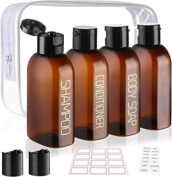 Travel Bottles for Toiletries 4 PCS 100ml Leak Proof Containers