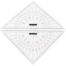 Chart Drawing Triangle Ruler | Acrylic Marine Triangle | Clear Isosceles Ship & Boat Navigation Plotting Kit for Training