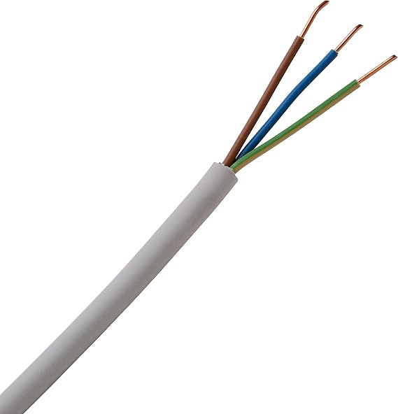 Kopp Moisture resistant cable, cable with jacket NYM-J 3Gx1.5mm², 3 conductors, 25 m, grey, 150805849