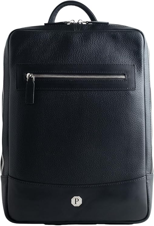 Leather Laptop Backpack with Sheet, 38x26x6 cm, Modern Design