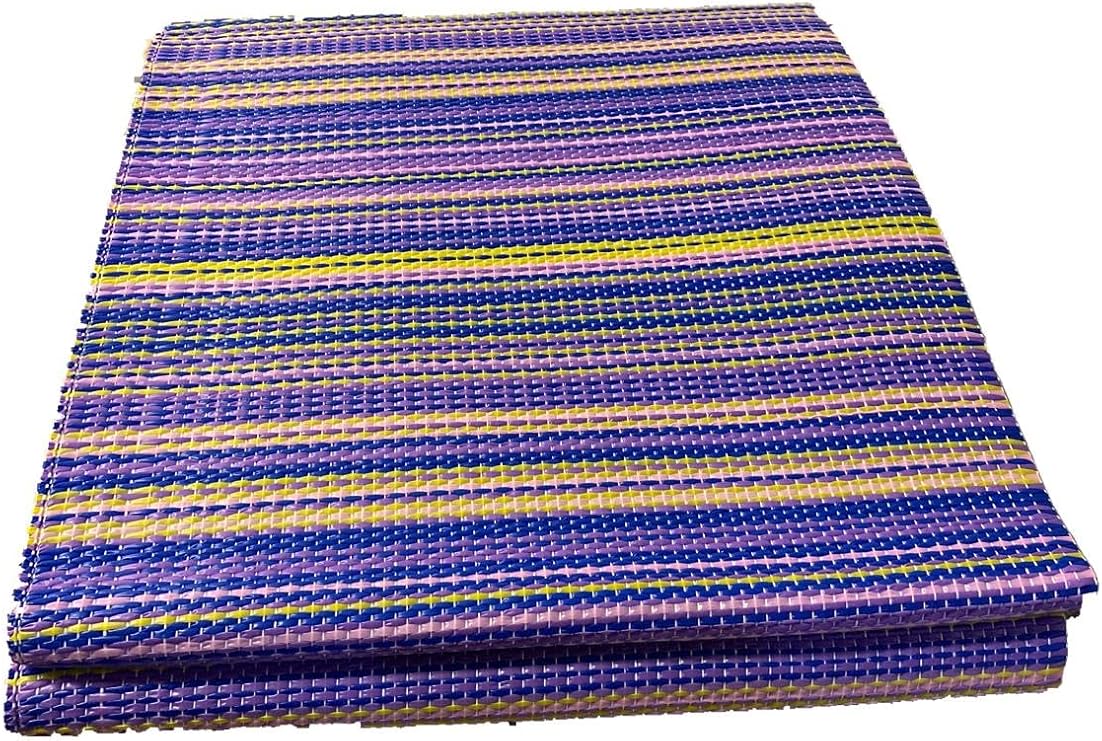 ACY STORE KATLANABİLİR PLASTİK HASIR KİLİM DIŞ MEKAN PİKNİK KAMP SERGİSİ ÇİFT DİKİŞ (Pembe, 175 X 270 CM)