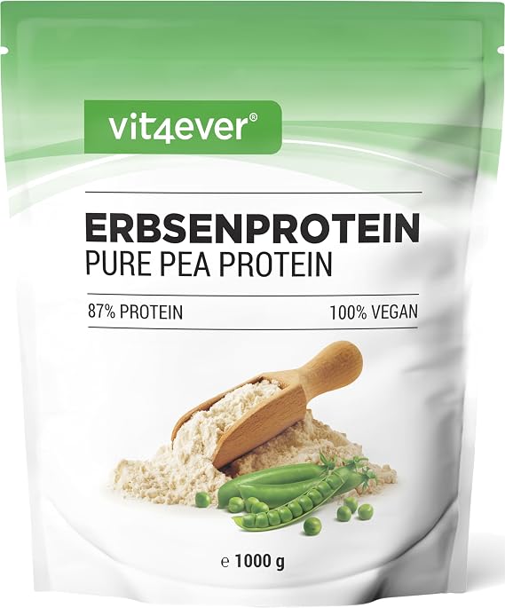 Vit4Ever Pea Protein Powder - 1000g - 87% Protein - Vegan