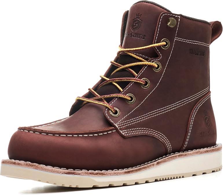 Handmade Waterproof Soft Moc Toe Boots Classic Genuine Leather Welts Ankle