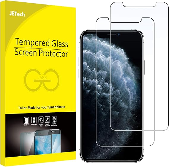 JETech Screen Protector for iPhone 11 Pro/Xs/X, 2-Pack