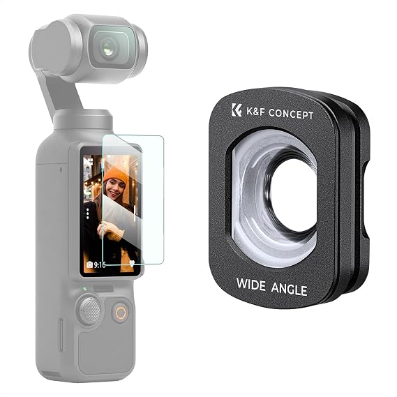 K&F CONCEPT DJI Osmo Pocket 4/3 ile uyumlu geniş açılı objektif filtresi
