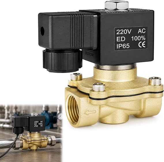 Electric Solenoid Valve Brass G3/4 Inch 220 V AC