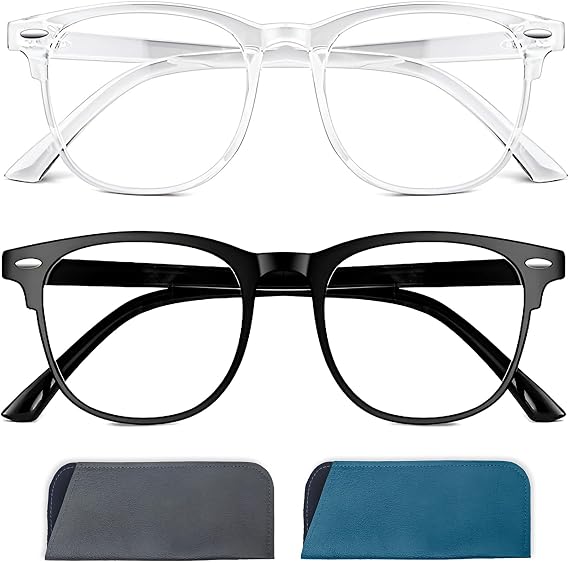 Solmoon Unisex Blue Light Filter Glasses, Anti-fatigue and Anti-Blue for Gaming and Reading, Anti-Glare Lenses, Reduce Visual Fatigue