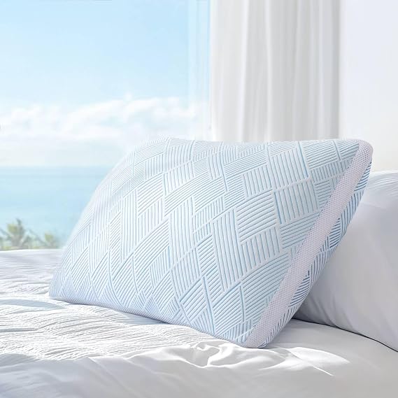 Shredded Memory Foam Soft Pillow 1 Pack Queen Size, Adjustable Hotel Quality Pillow for Back, Side and Stomach Sleeper